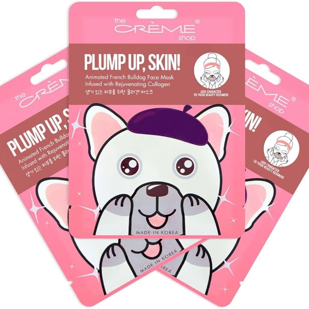 the Crème shop plump up, skin! Frenchie Collage face mask 3pack new in box